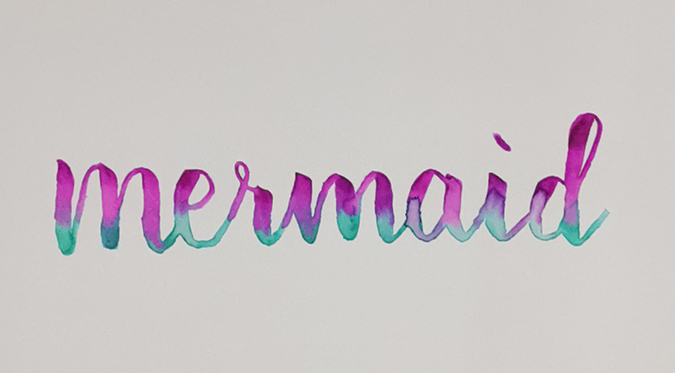 Mermaid lettering
