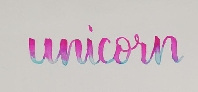 Unicorn lettering