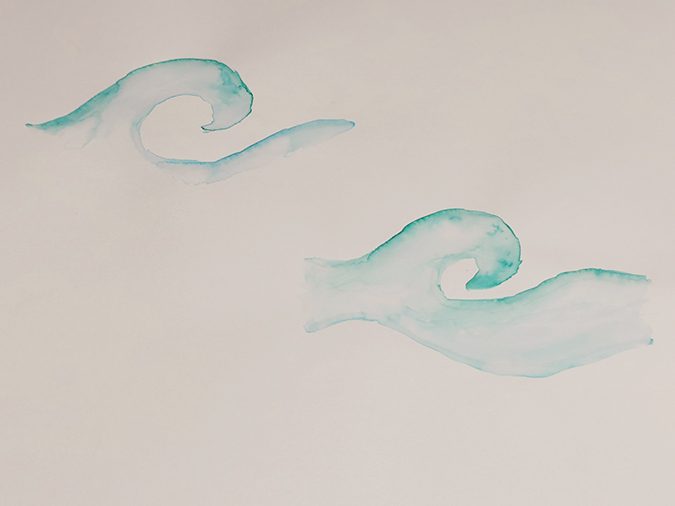 watercolour practise - waves