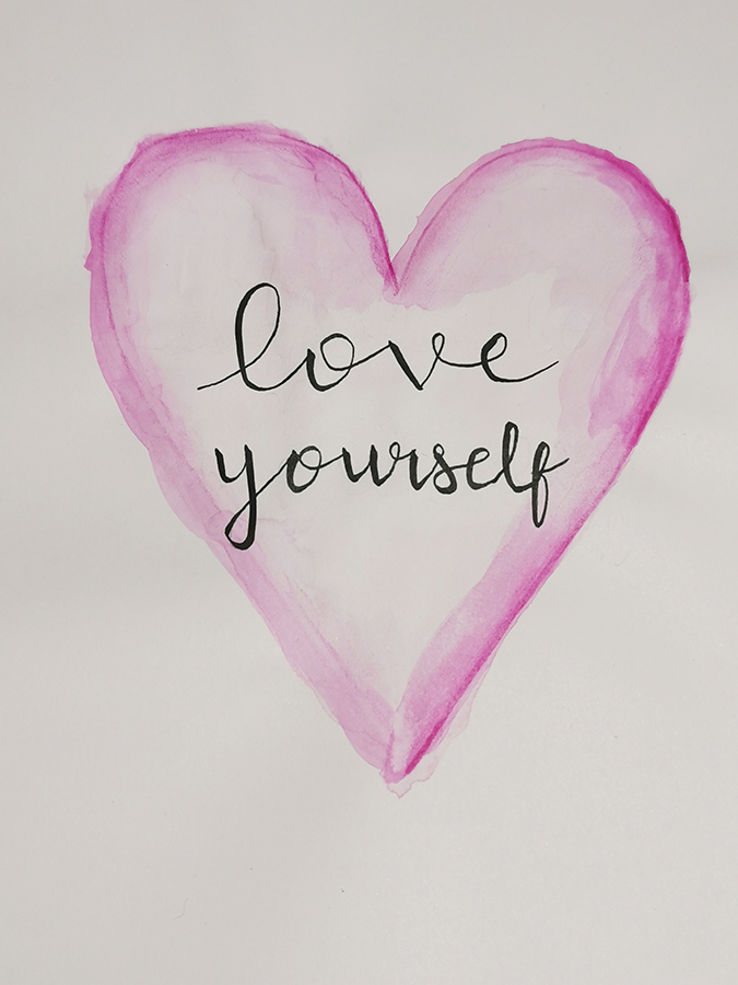 love yourself lettering