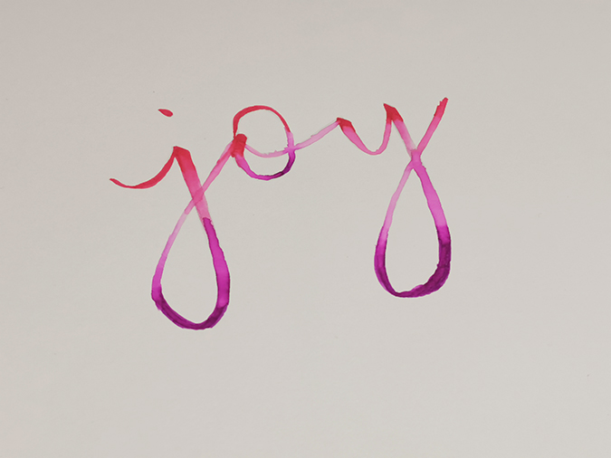 joy blended lettering