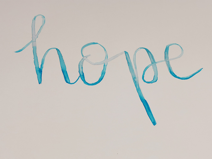 hope blended lettering