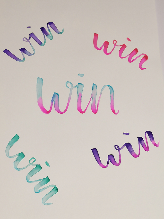 blended lettering