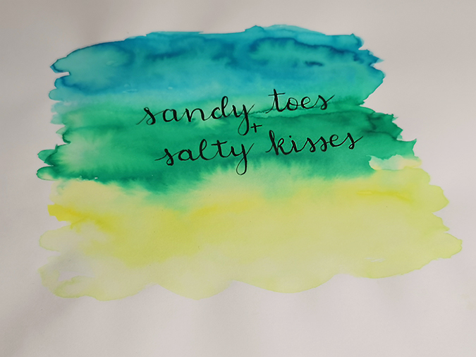 Ecoline blended watercolour tests