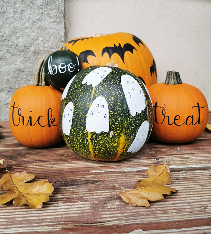 Halloween pumpkin lettering