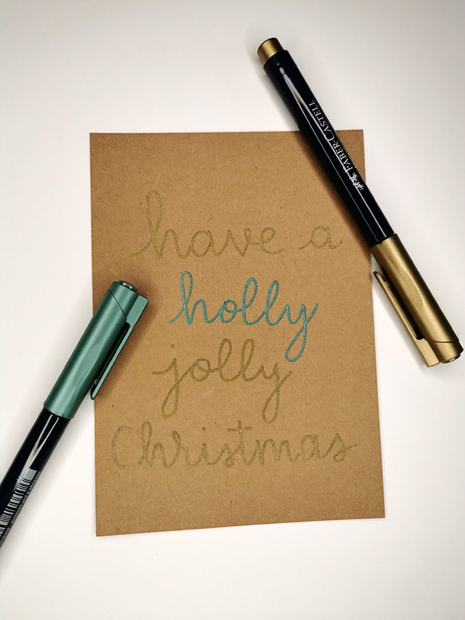 Christmas lettering with Cult Pens