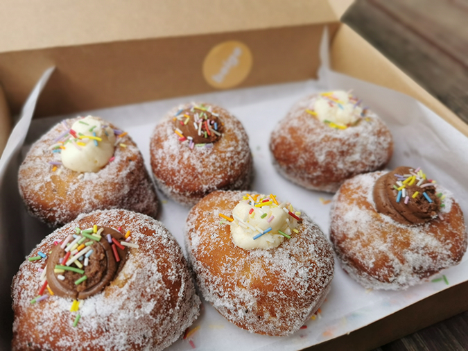 Beige Doughnuts - birthday minis