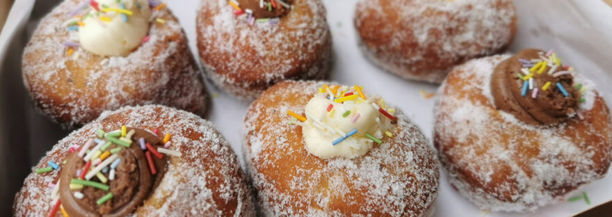 Beige Doughnuts - birthday minis