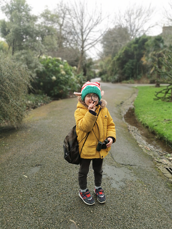 Little adventurer on a nature walk