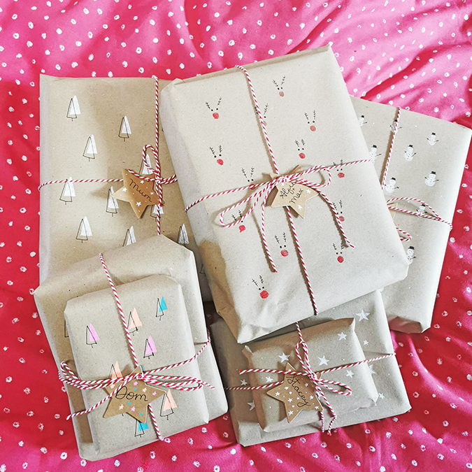 DIY Christmas gift wrap