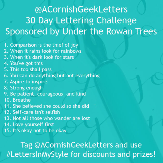 #LettersInMyStyle prompts