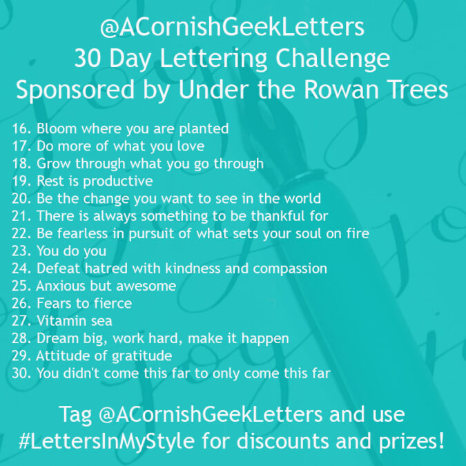 #LettersInMyStyle prompts