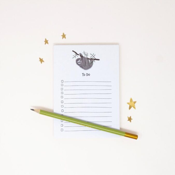 Sloth Notepad from Abbie Imagine
