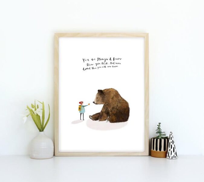 Strong and Brave Print from Katy Pillinger