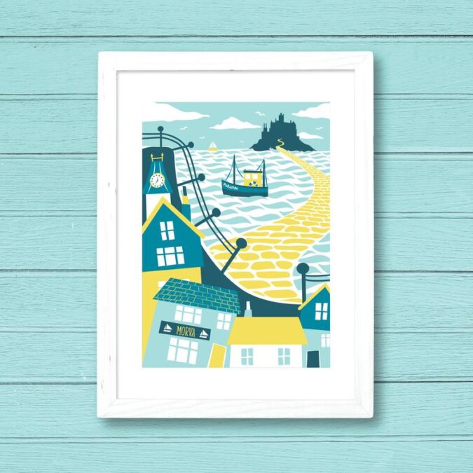 St Michael's Mount Art Print from Merry & Bright