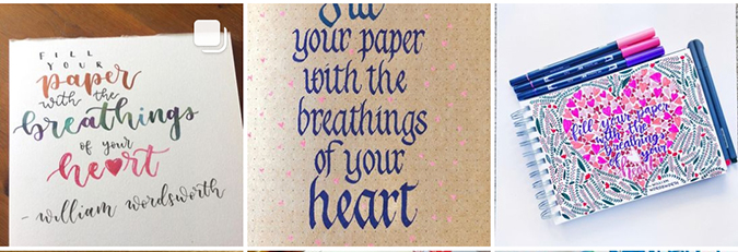 World Calligraphy Day #LettersInMyStyle posts