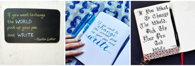 World Calligraphy Day #LettersInMyStyle posts