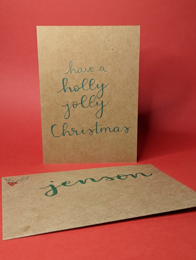Christmas card lettering with Maped Helix