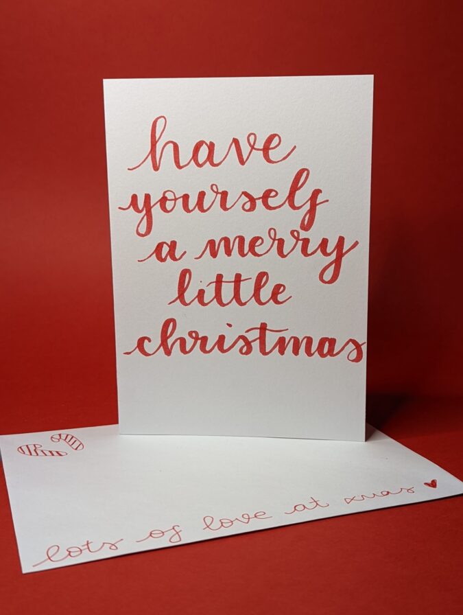 Christmas card lettering with Maped Helix