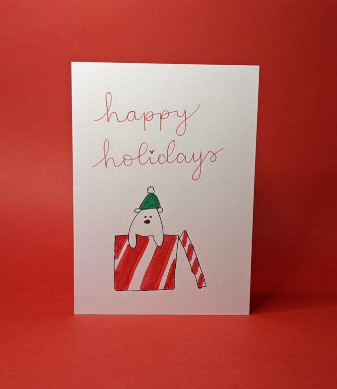 Christmas card lettering with Maped Helix