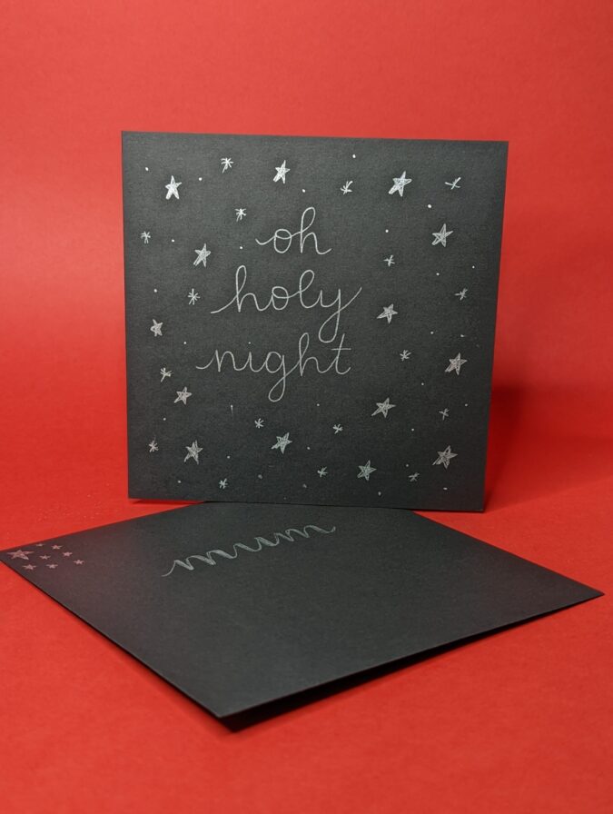 Christmas card lettering with Maped Helix