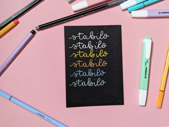 Stabilo metallic pen test