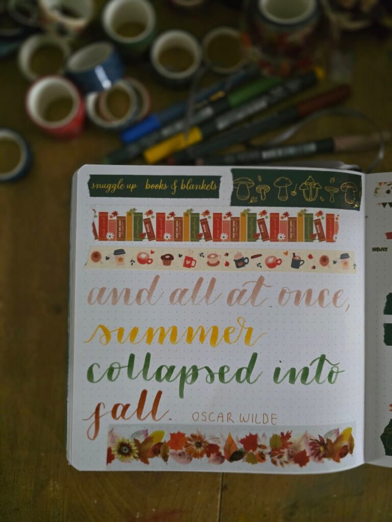 autumn lettering and journaling